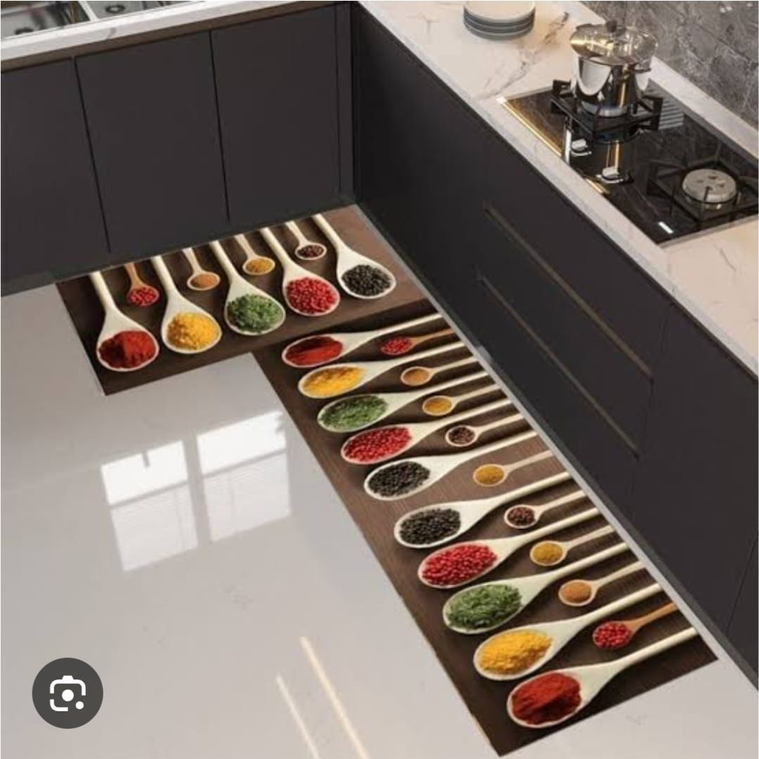 2pc Rubber Kitchen Mat