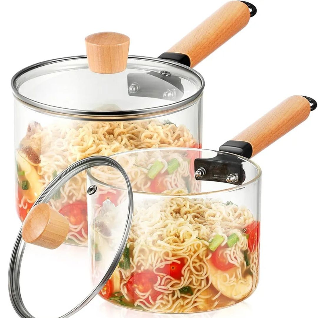 Glass Stove Top Sauce Pot