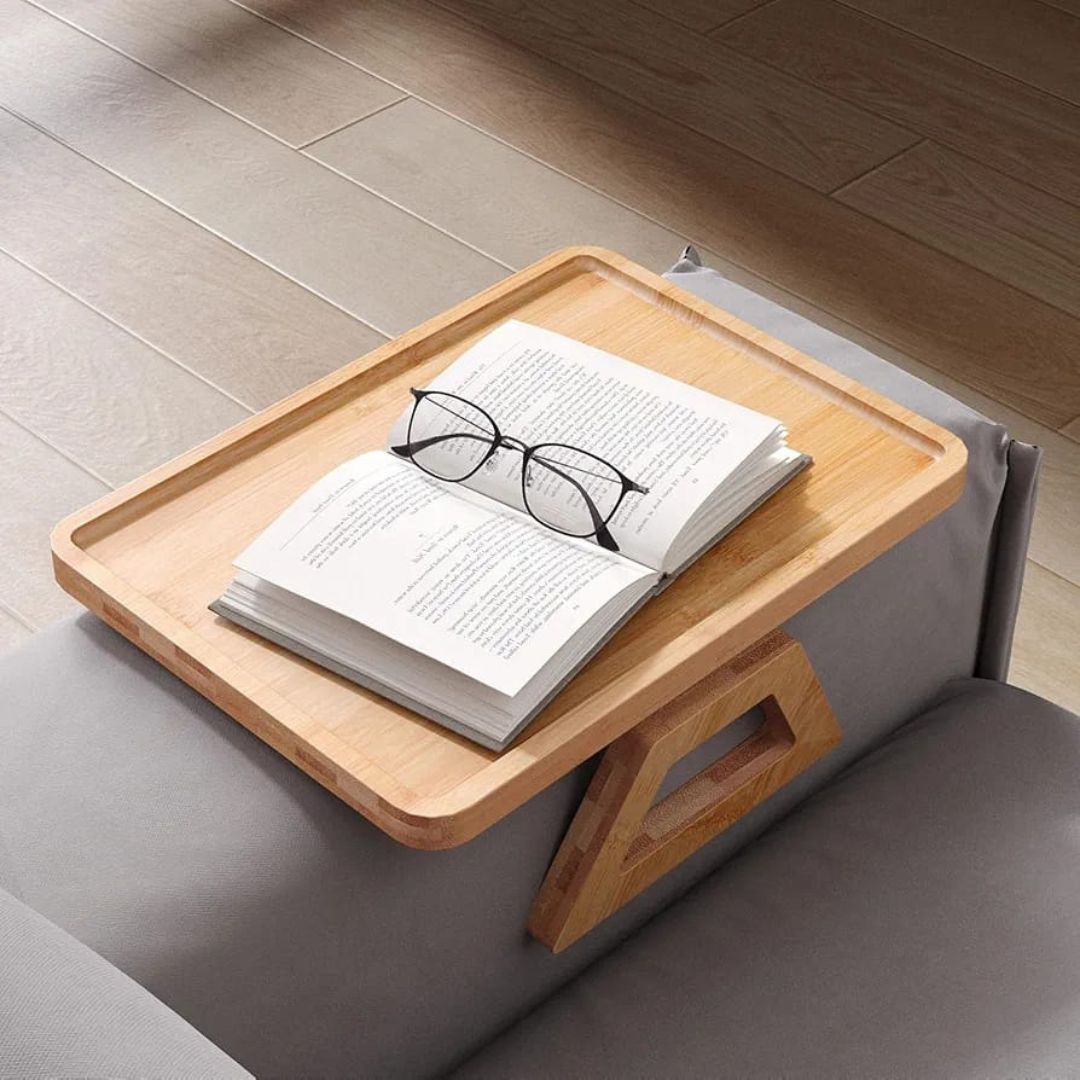 Rectangle Bamboo Arm Rest Tray