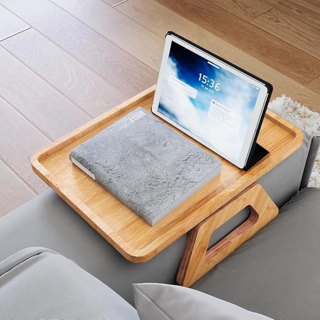 Rectangle Bamboo Arm Rest Tray
