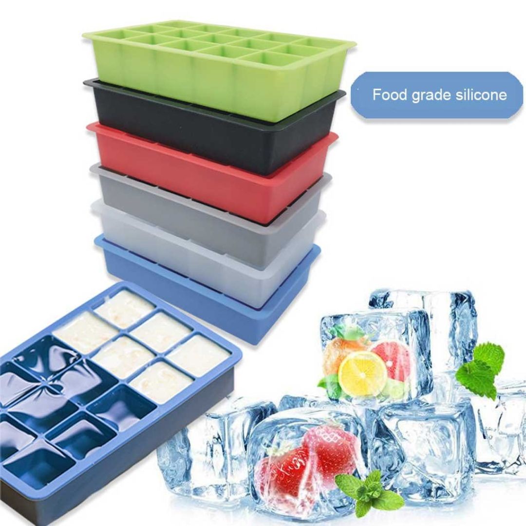 15 Slot Silicone Ice Tray With Lid