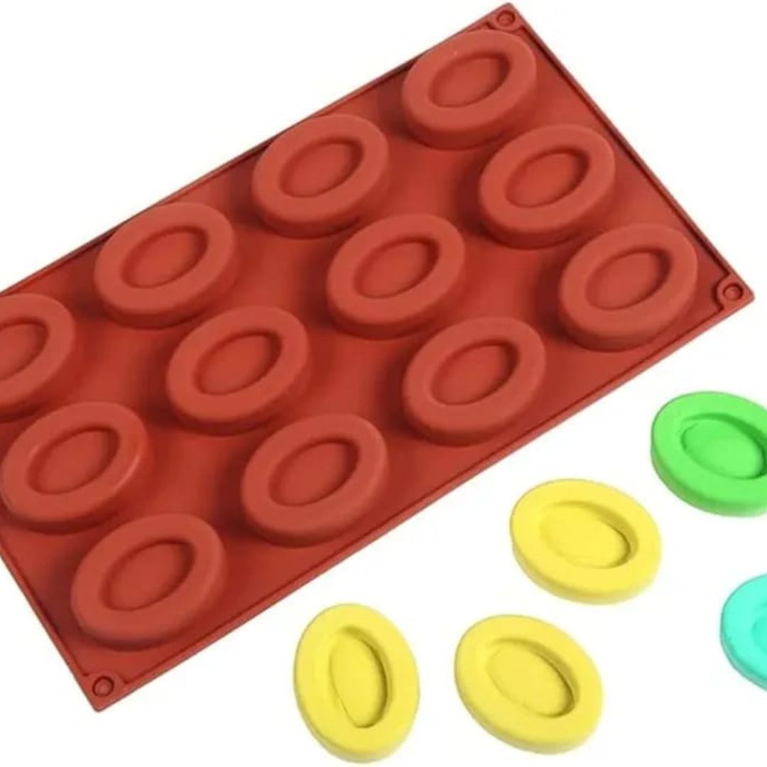 Silicone 12 Slot Oval Mould