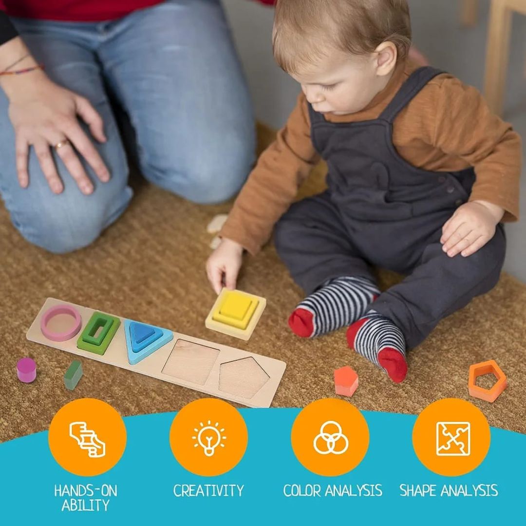 Geometric Shape Wooden Sorter