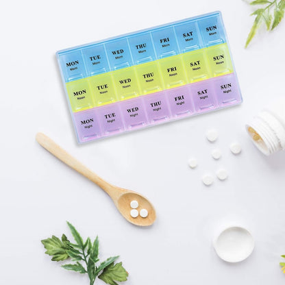 21 Compartment Pill Box