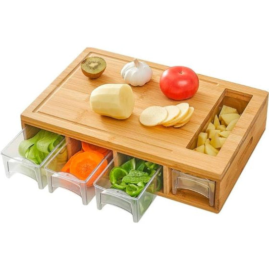 Danny Home 5 in 1 Cutting Board with Container Set
