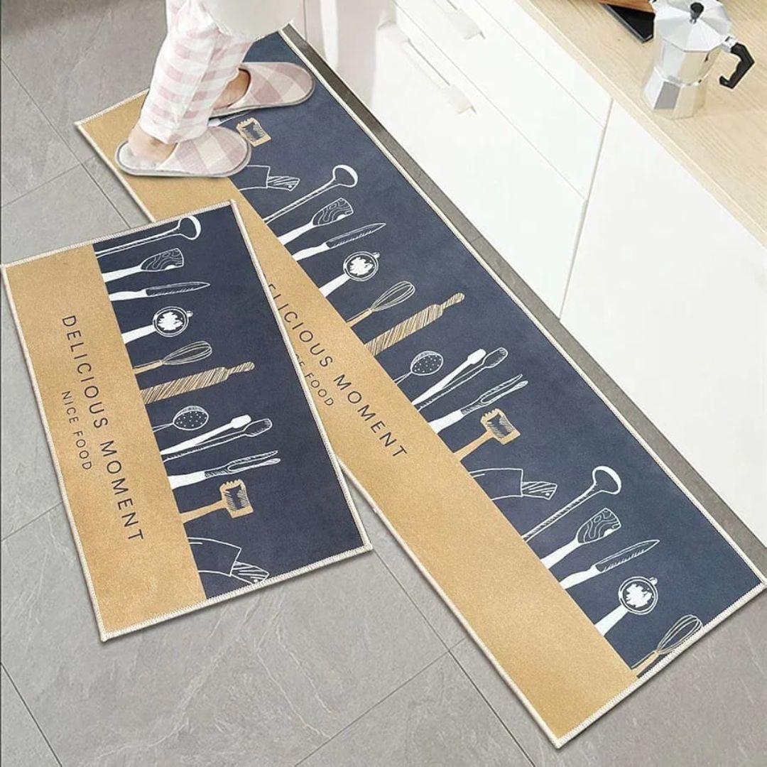 2pc Rubber Kitchen Mat