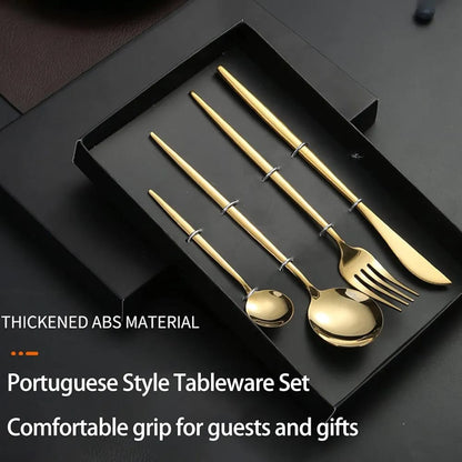 24pc Gold Cutlery Set
