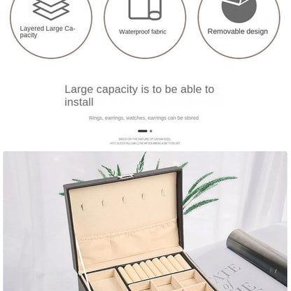 Double Layer PU leather Jewlery Box
