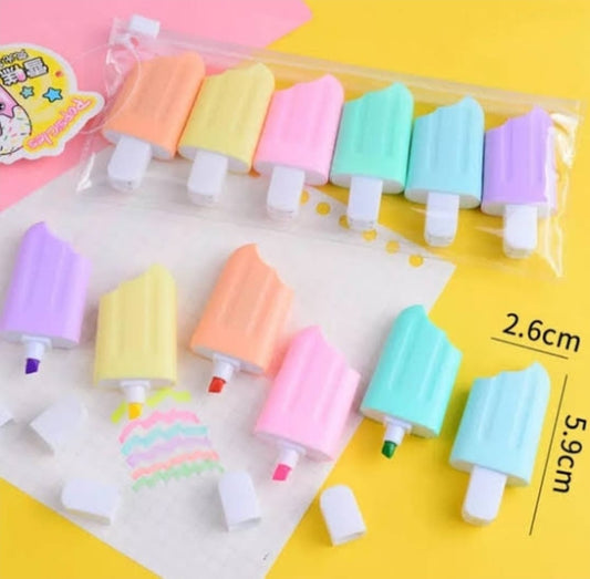 6pc Popsicle Highlighter