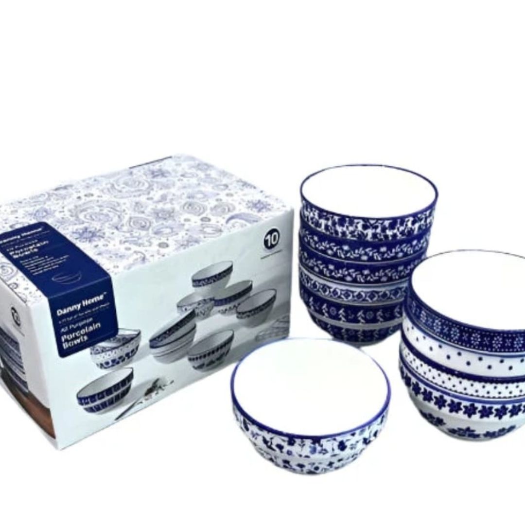 Danny Home 10pc Blue Bohemian Bowls