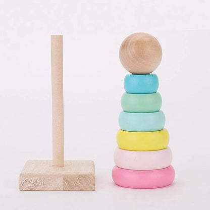 Rainbow Wooden Stacking Ring