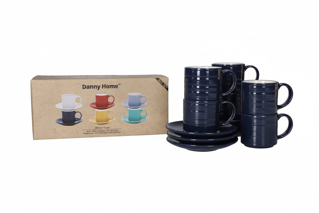 Danny Home 6pc Espresso Cup And Saucer Set