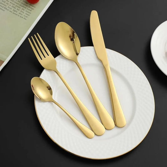 Stainless Steel Cutlery 6s - Gold