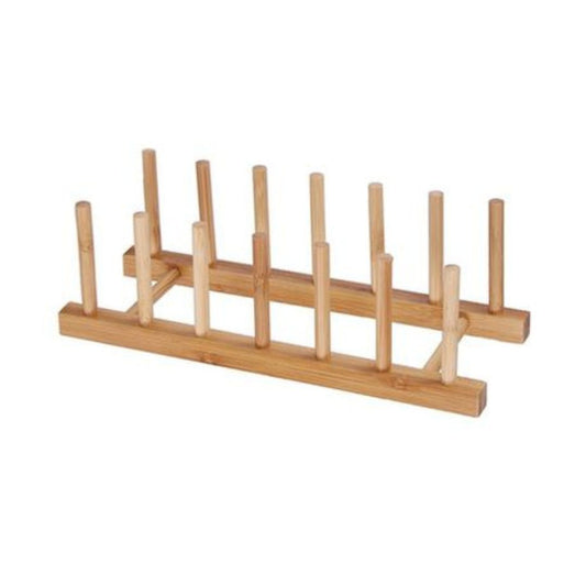 Bamboo Divided Plate Stand