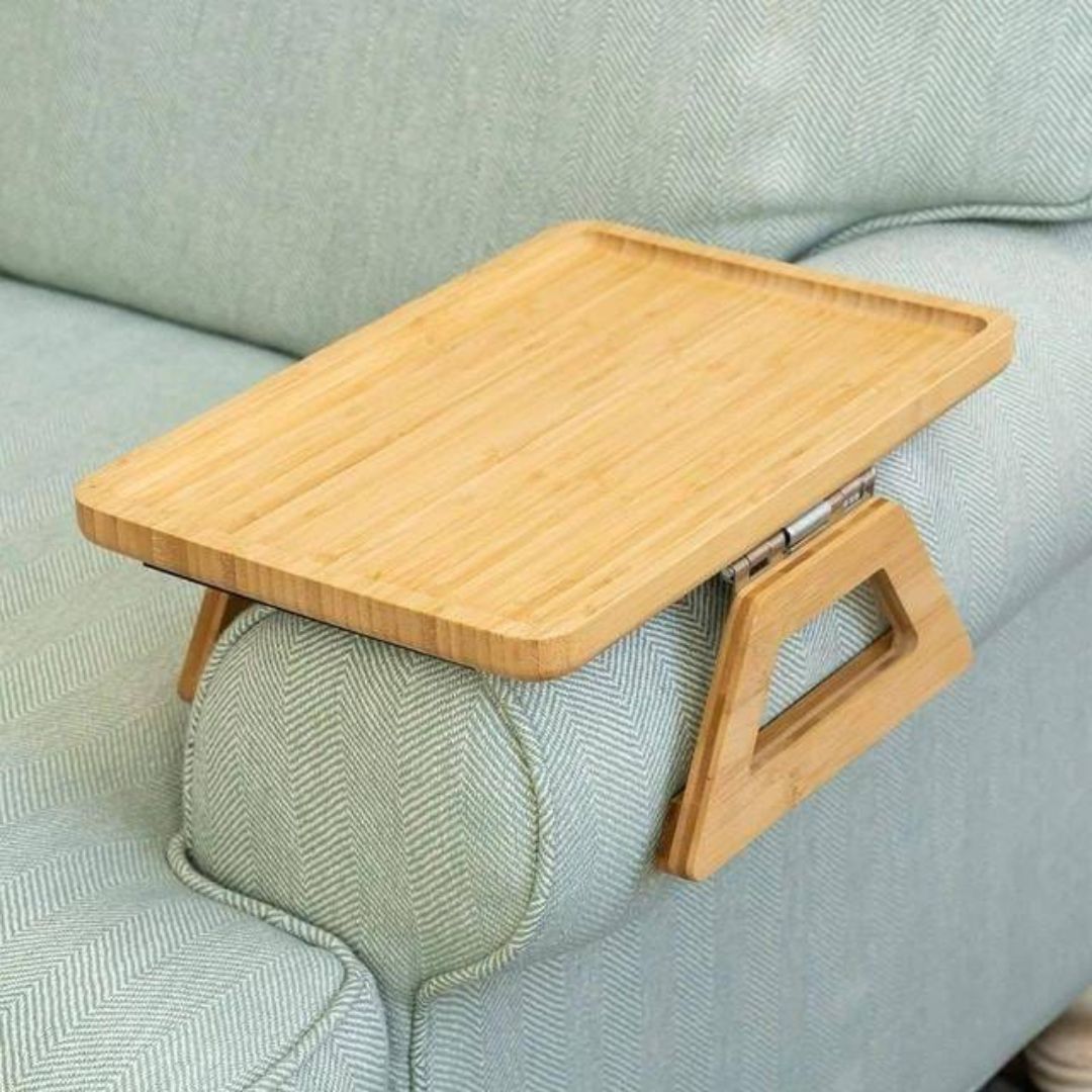 Rectangle Bamboo Arm Rest Tray