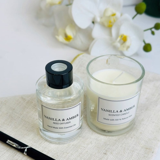 Danny Home Vanilla And Amber Diffuser And Candle Set