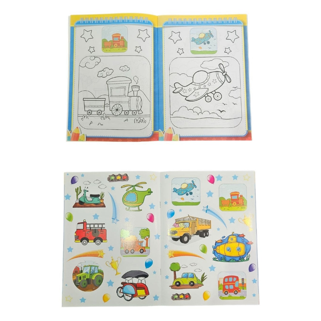Kids Car Colouring Book With Stickers