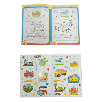 Kids Car Colouring Book With Stickers