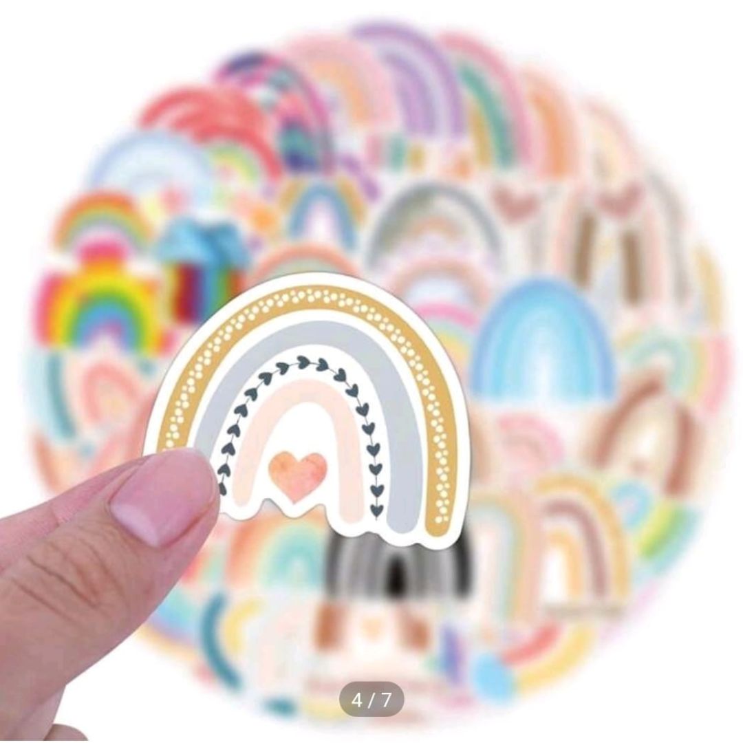 60pc Rainbow Vinyl Stickers