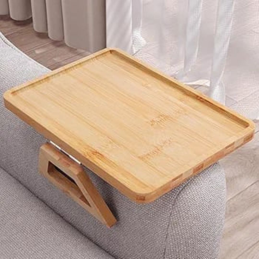 Rectangle Bamboo Arm Rest Tray