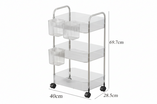 3 Tier Acrylic Trolley
