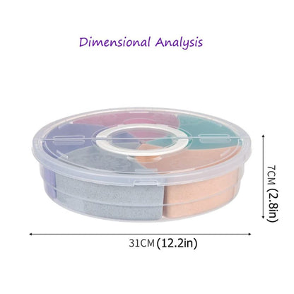 5 Compartment Colourful Snack Box With Lid