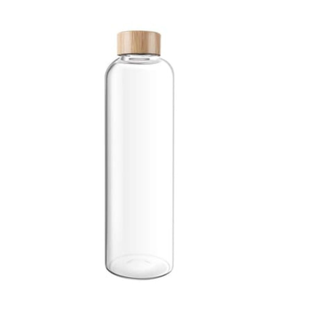 Borosilicate Glass Bottle with Bamboo Lid