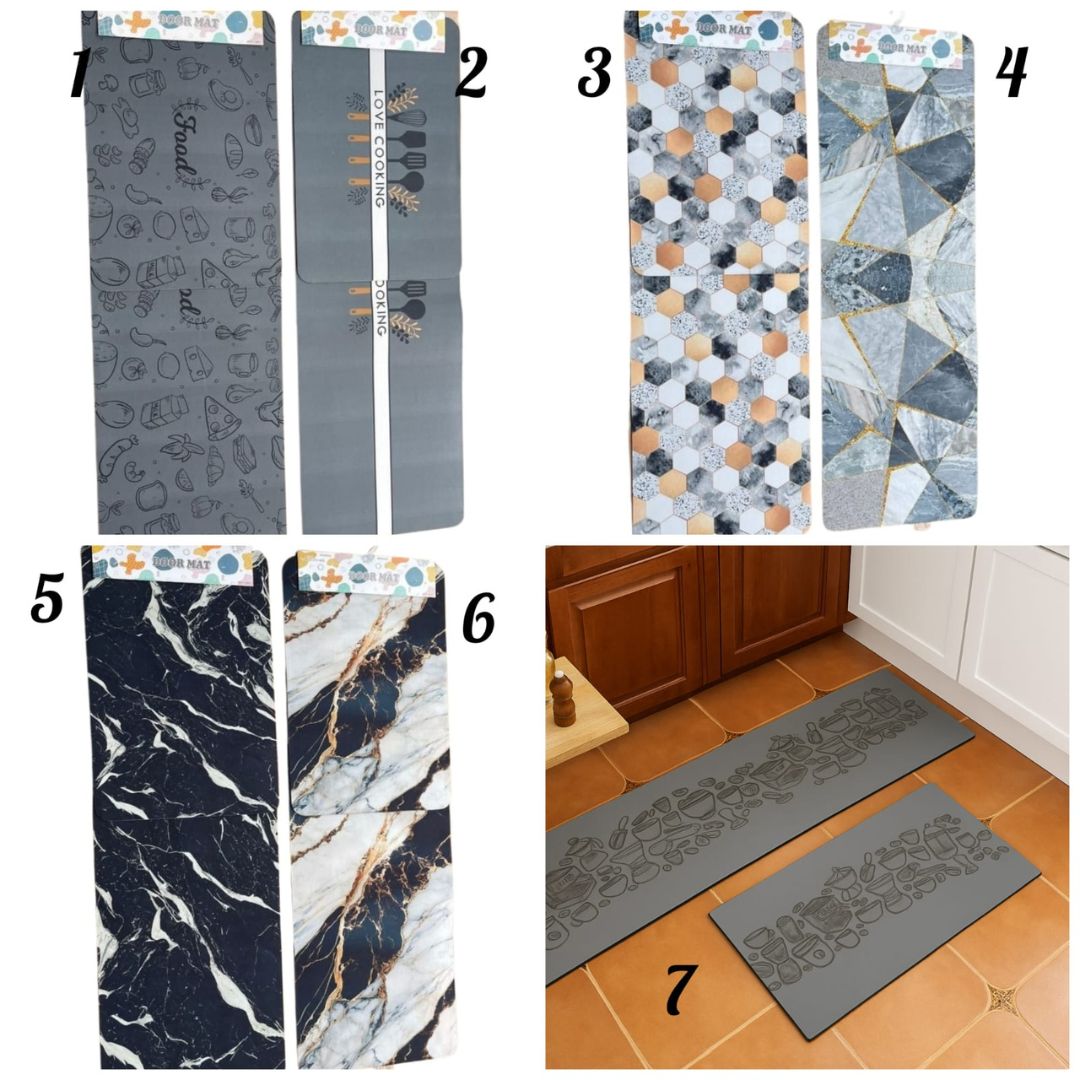 2pc Rubber Kitchen Mat