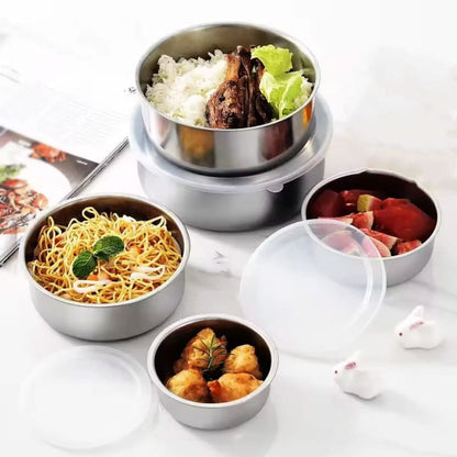5pc Stainless Steel Bowls With Lids