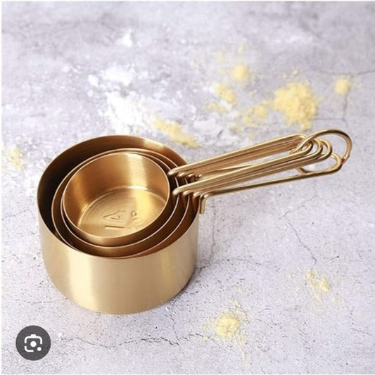 4pc Gold Measuring Cup Set