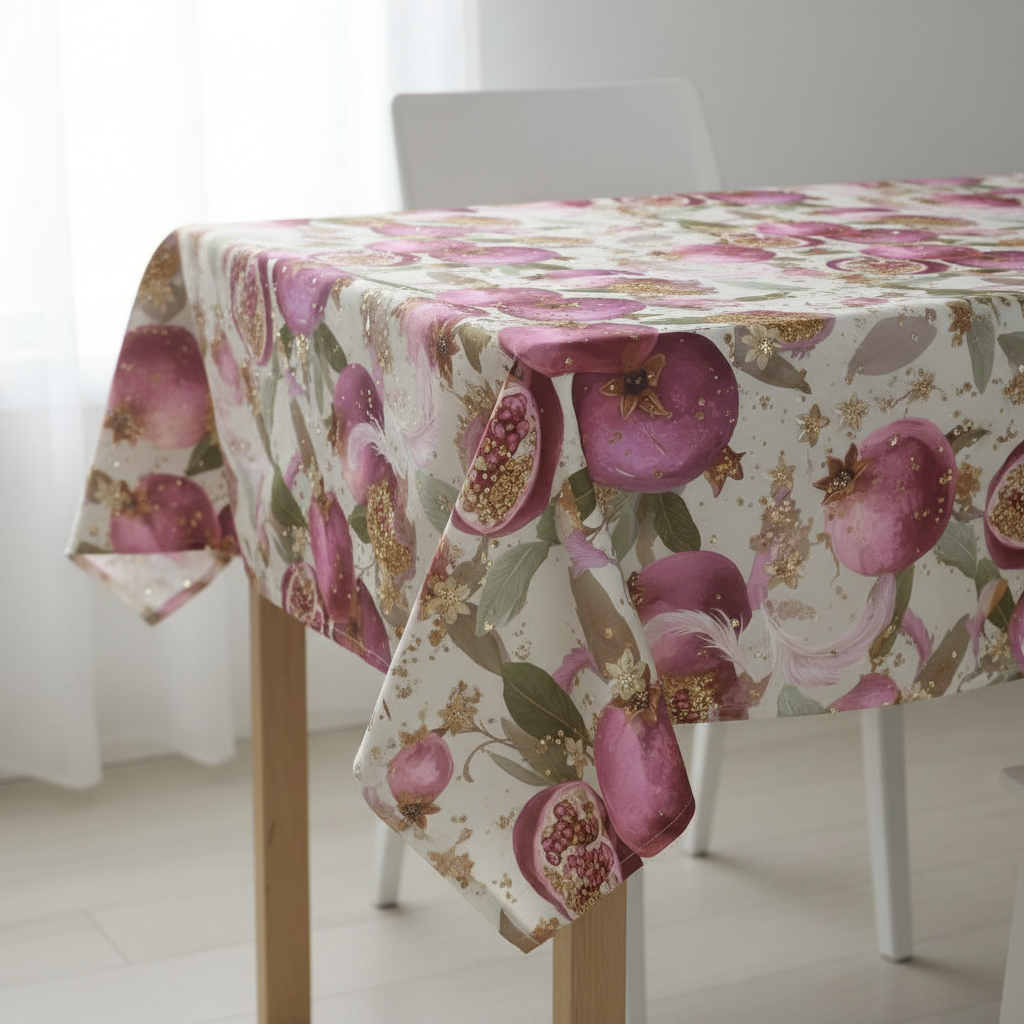 Exclusive Matt Table Cloth Arabic/Pomegranate