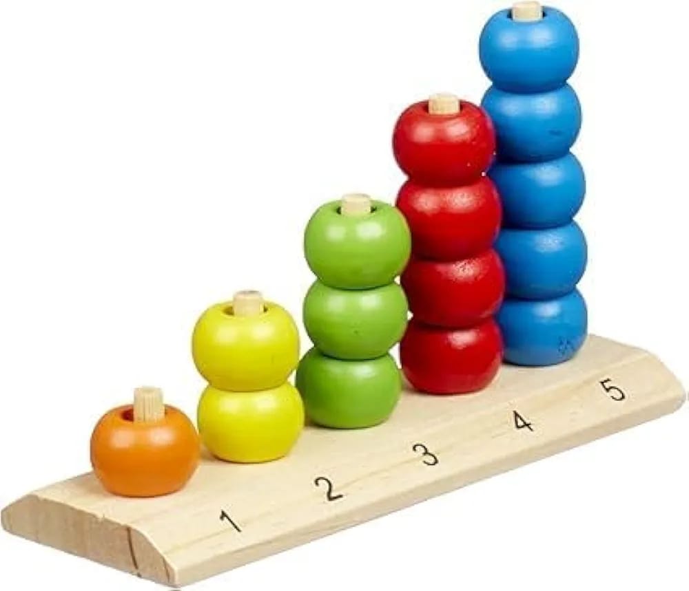 Wooden Number And Colour Ring