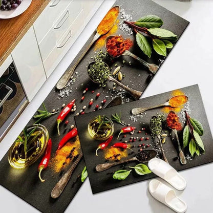 2pc Rubber Kitchen Mat