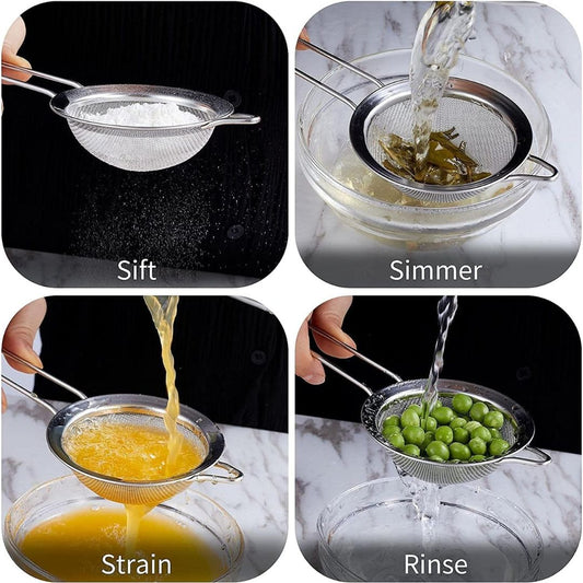 3pc Stainless Steel Sift Small