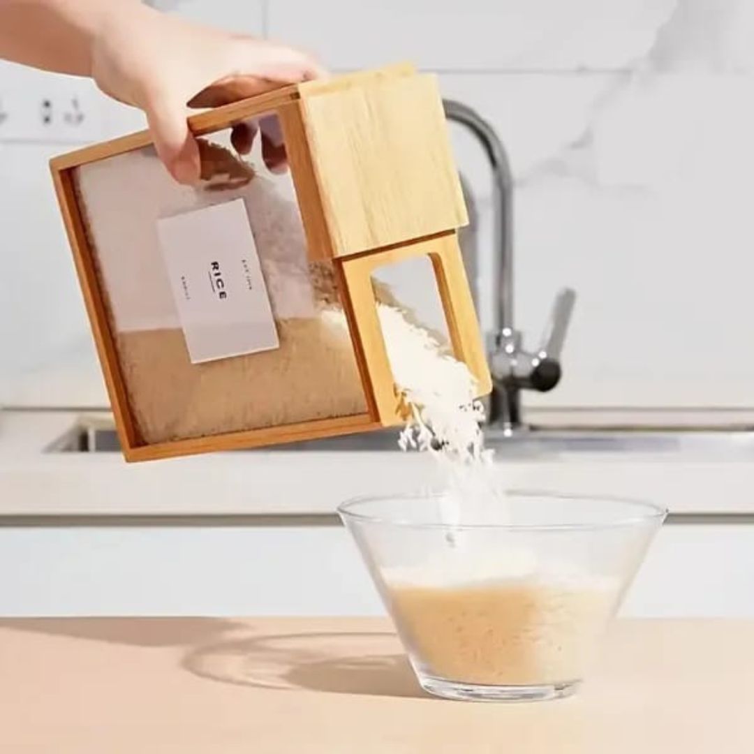 Bamboo Cereal Dispenser