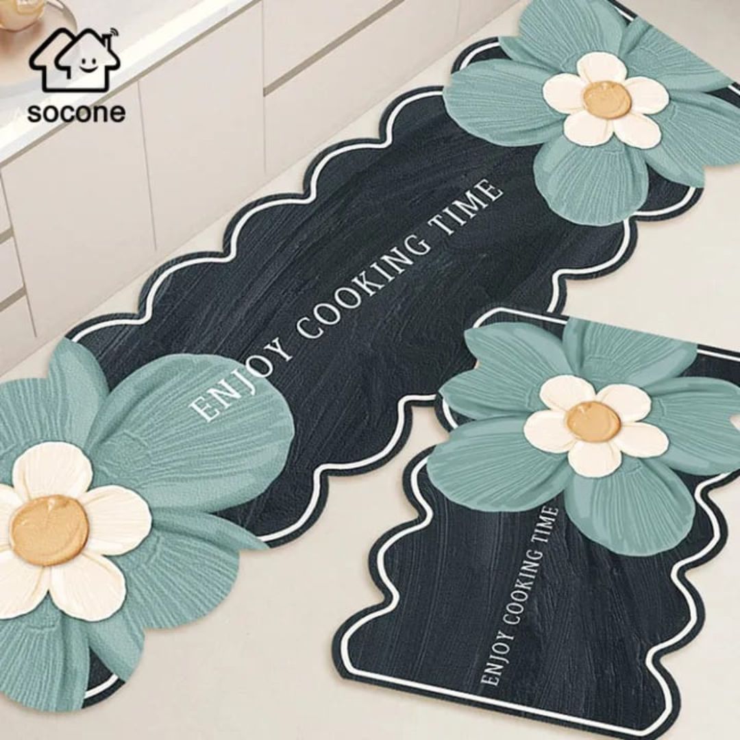 Large 2pc Rubber Kitchen Mat