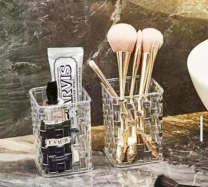 Acrylic Wooven Look Make Up Organizers