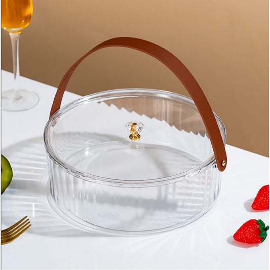 Acrylic Platter With Strap Handle