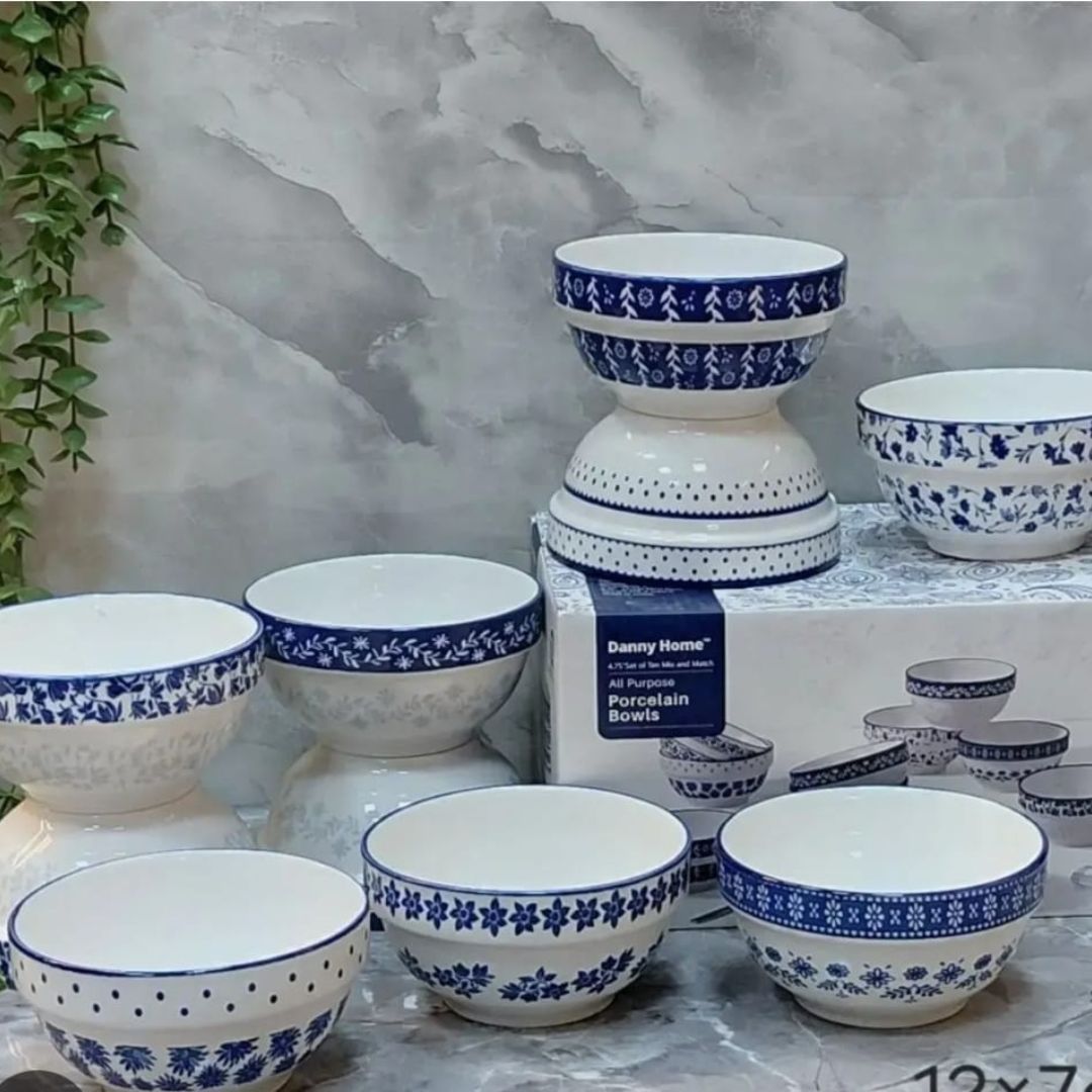 Danny Home 10pc Blue Bohemian Bowls