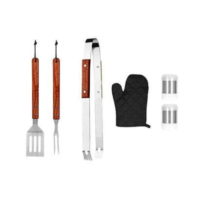 6pc Apron And Braai Set