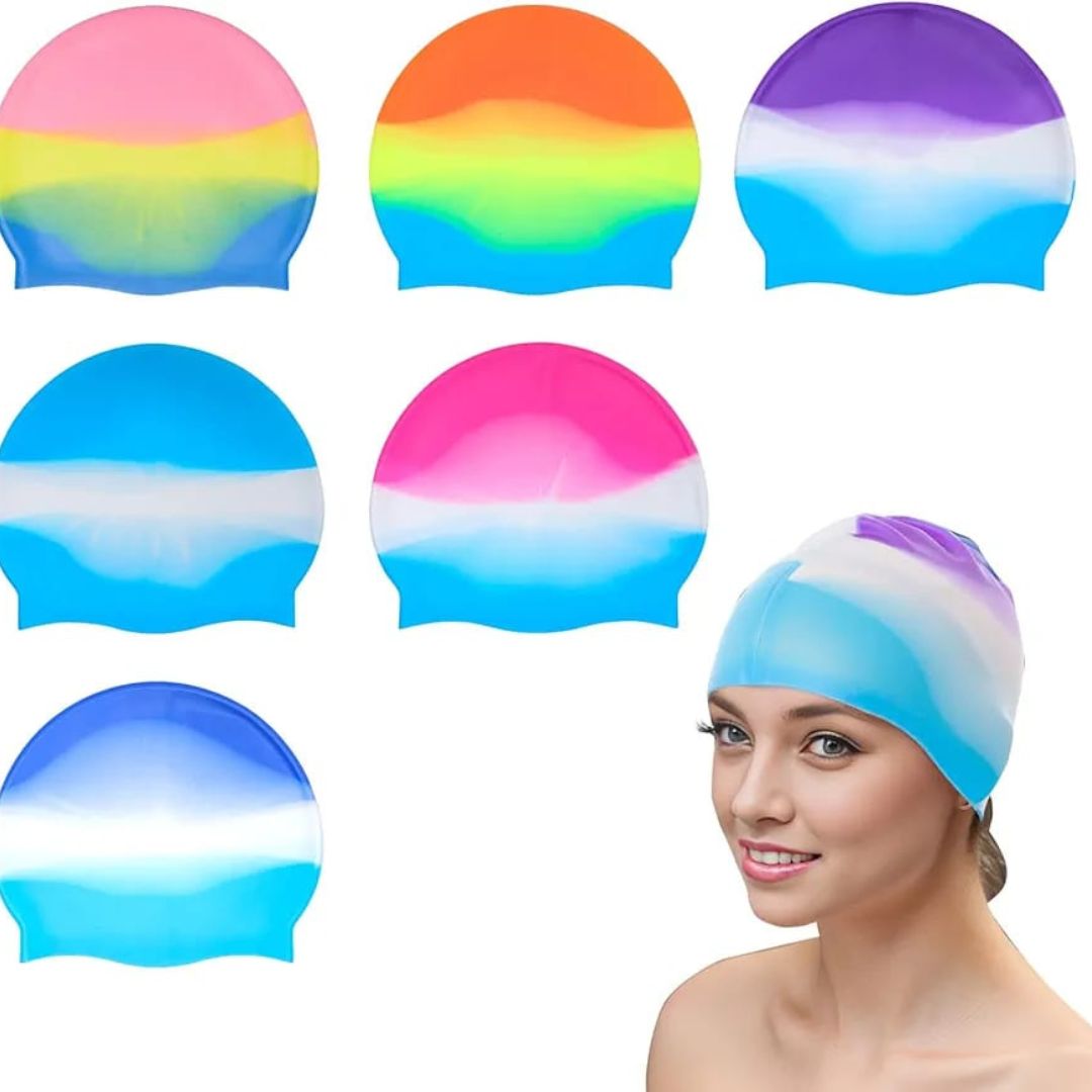 Ombre Swimming Cap
