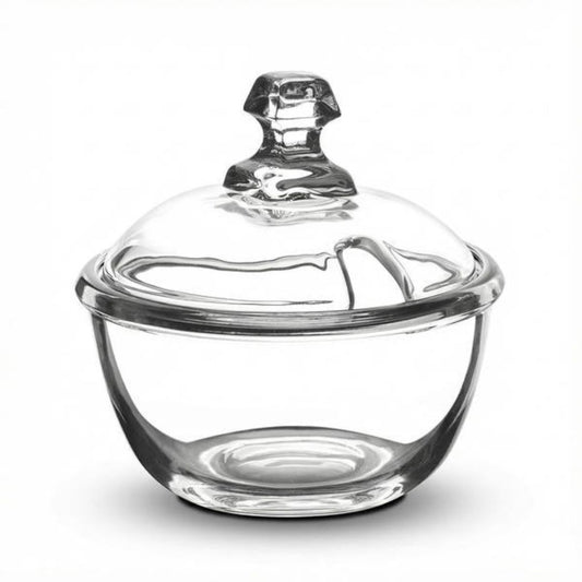 Danny Home Glass Sugar Bowl With Lid And Spoon 240ml