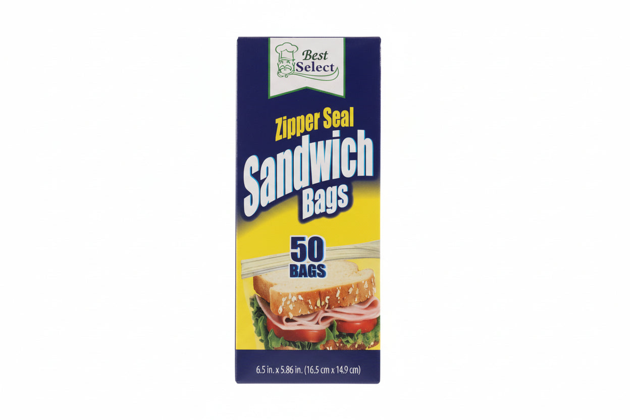 Zipper Sandwich Bags - 50pc