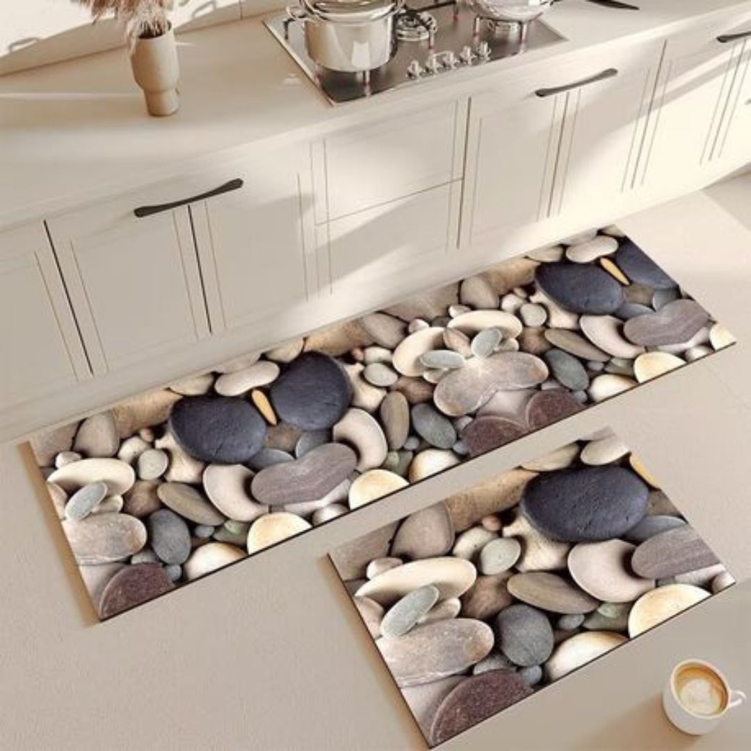 2pc Rubber Kitchen Mat