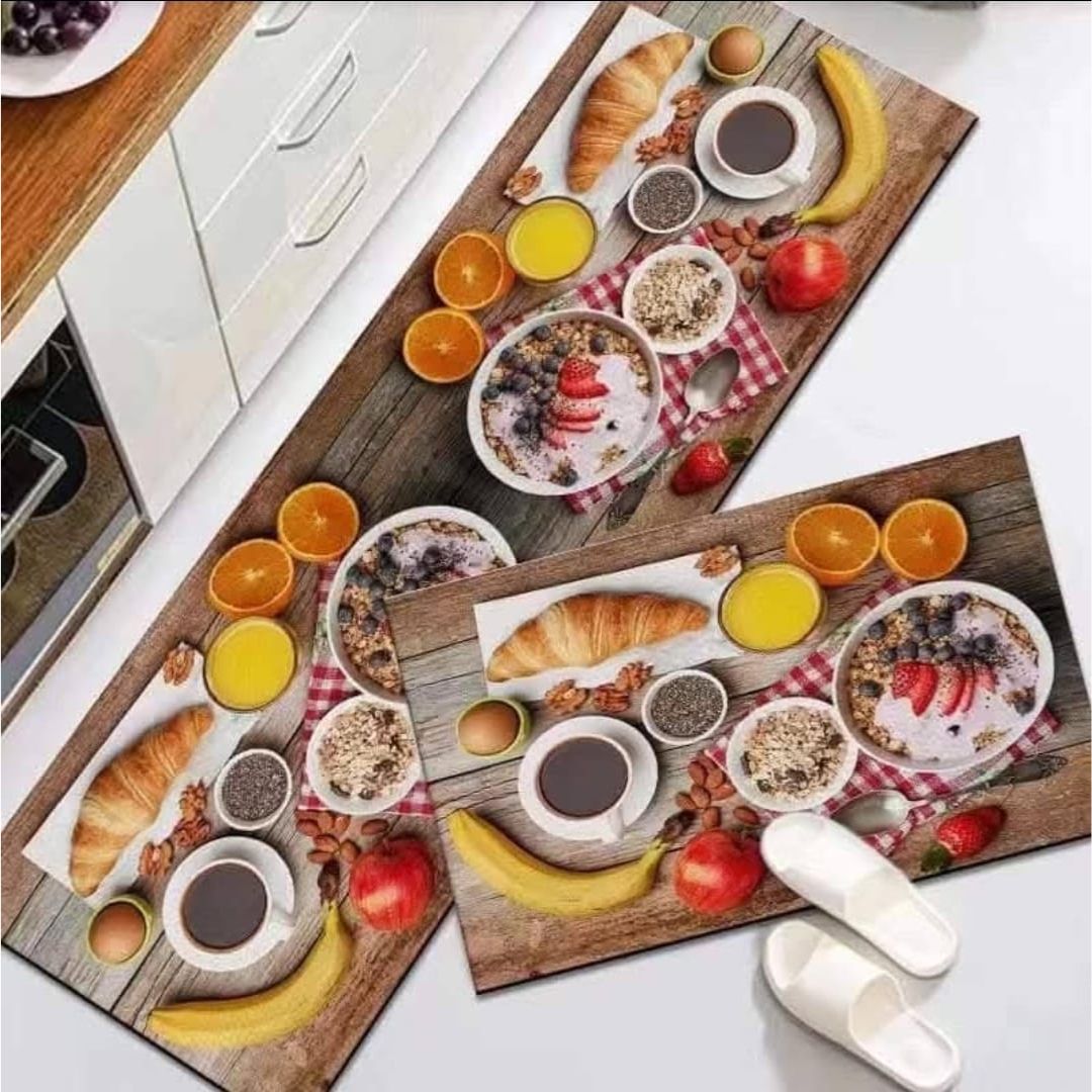 2pc Rubber Kitchen Mat
