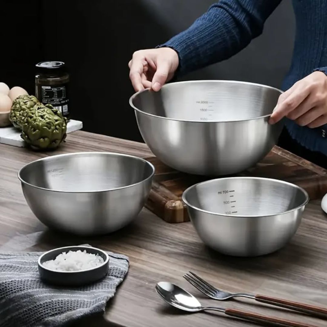 Danny Home Stainless Steel Mixing Bowl With Measurements