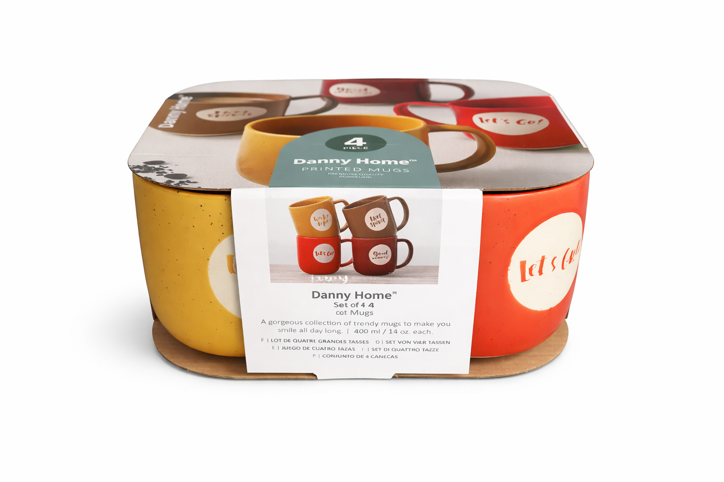 Danny Home 4pc Printed Mugs