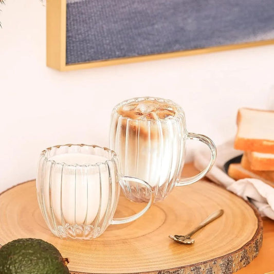 Ribbed Double Walled Mug