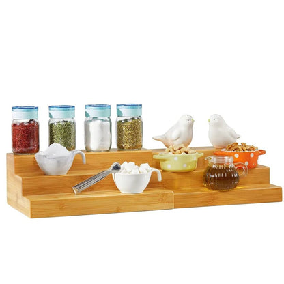 Bamboo Expandable 3 Tier Shelf-largeI