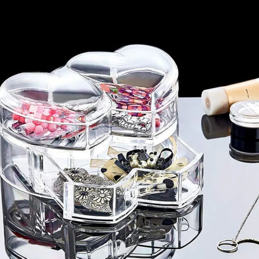 Acrylic Heart Shaped Jewelry Box